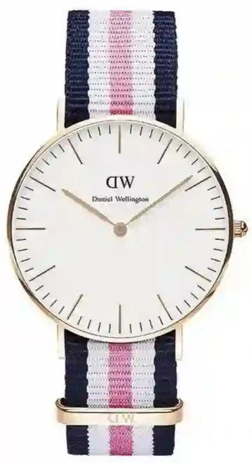  Shop Authentic Daniel Wellington Classic South Hampton White Dial Two Tone Nylon Strap Watch For Women - DW00100034 - Luxxuri