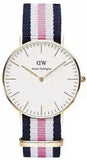  Shop Authentic Daniel Wellington Classic South Hampton White Dial Two Tone Nylon Strap Watch For Women - DW00100034 - Luxxuri