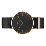  Shop Authentic Daniel Wellington Classic Cornwall Black Dial Black Nylon Strap Watch For Women - DW00100148 - Luxxuri