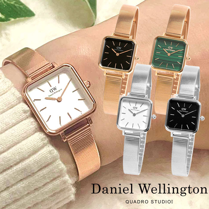  Shop Authentic Daniel Wellington Quadro Studio White Dial Rose Gold Mesh Strap Watch For Women - DW00100517 - Luxxuri