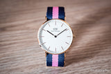  Shop Authentic Daniel Wellington Classic Winchester White Dial Three Tone Nylon Strap Watch For Women - DW00100033 - Luxxuri