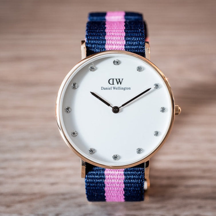  Shop Authentic Daniel Wellington Classy Winchester White Dial Two Tone NATO Strap Watch For Women - DW00100077 - Luxxuri
