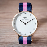  Shop Authentic Daniel Wellington Classy Winchester White Dial Two Tone NATO Strap Watch For Women - DW00100077 - Luxxuri