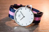  Shop Authentic Daniel Wellington Classy Winchester White Dial Two Tone NATO Strap Watch For Women - DW00100081 - Luxxuri