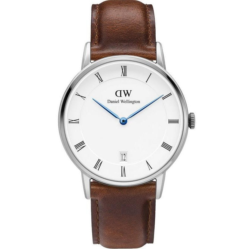  Shop Authentic Daniel Wellington Dapper St Mawes White Dial Brown Leather Strap Watch For Women - DW00100095 - Luxxuri