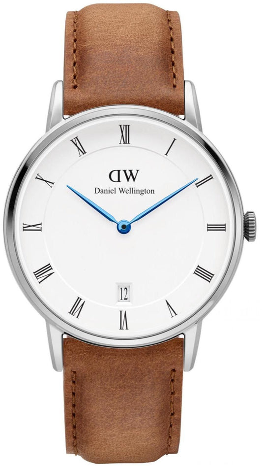 Shop Authentic Daniel Wellington Dapper Durham Analog White Dial Brown Leather Strap Watch For Women - DW00100114 - Luxxuri