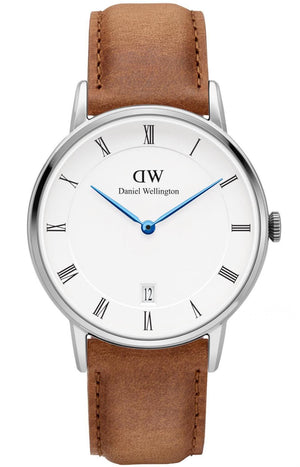  Shop Authentic Daniel Wellington Dapper Durham Analog White Dial Brown Leather Strap Watch For Women - DW00100114 - Luxxuri