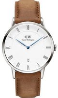  Shop Authentic Daniel Wellington Dapper Durham White Dial Brown Leather Strap Watch For Men - DW00100116 - Luxxuri