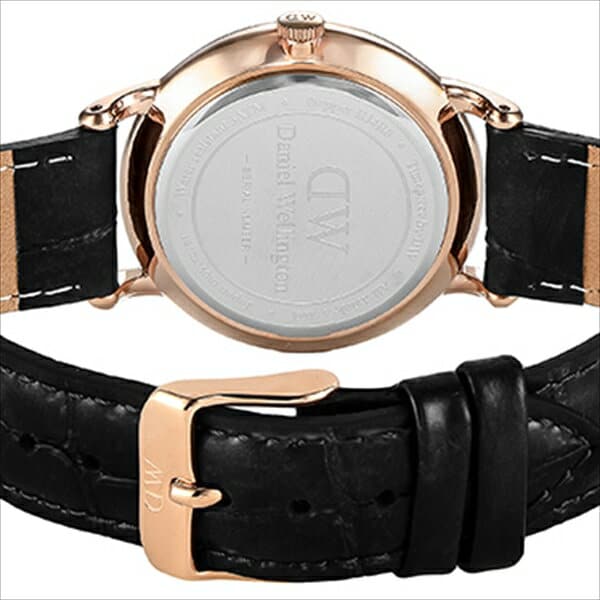  Shop Authentic Daniel Wellington Dapper Reading White Dial Black Leather Strap Watch For Women - DW00100118 - Luxxuri