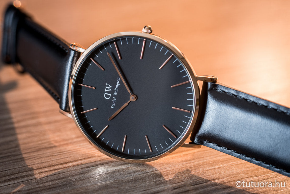  Shop Authentic Daniel Wellington Classic Sheffield Black Dial Black Leather Strap Watch For Men - DW00100127 - Luxxuri