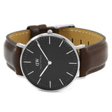  Shop Authentic Daniel Wellington Classic Bristol Black Dial Brown Leather Strap Watch For Men - DW00100143 - Luxxuri