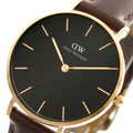  Shop Authentic Daniel Wellington Classic Petite Bristol Black Dial Brown Leather Strap Watch For Women - DW00100165 - Luxxuri