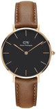  Shop Authentic Daniel Wellington Classic Petite Durham Black Dial Brown Leather Strap Watch For Women - DW00100166 - Luxxuri