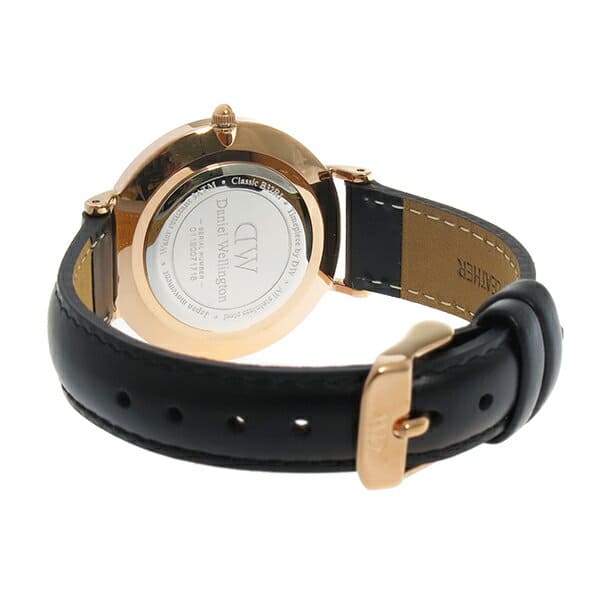  Shop Authentic Daniel Wellington Petite Sheffield White Dial Black Leather Strap Watch For Women - DW00100174 - Luxxuri