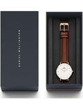  Shop Authentic Daniel Wellington Classy St Mawes White Dial Brown Leather Strap Watch For Women - DW00100075 - Luxxuri
