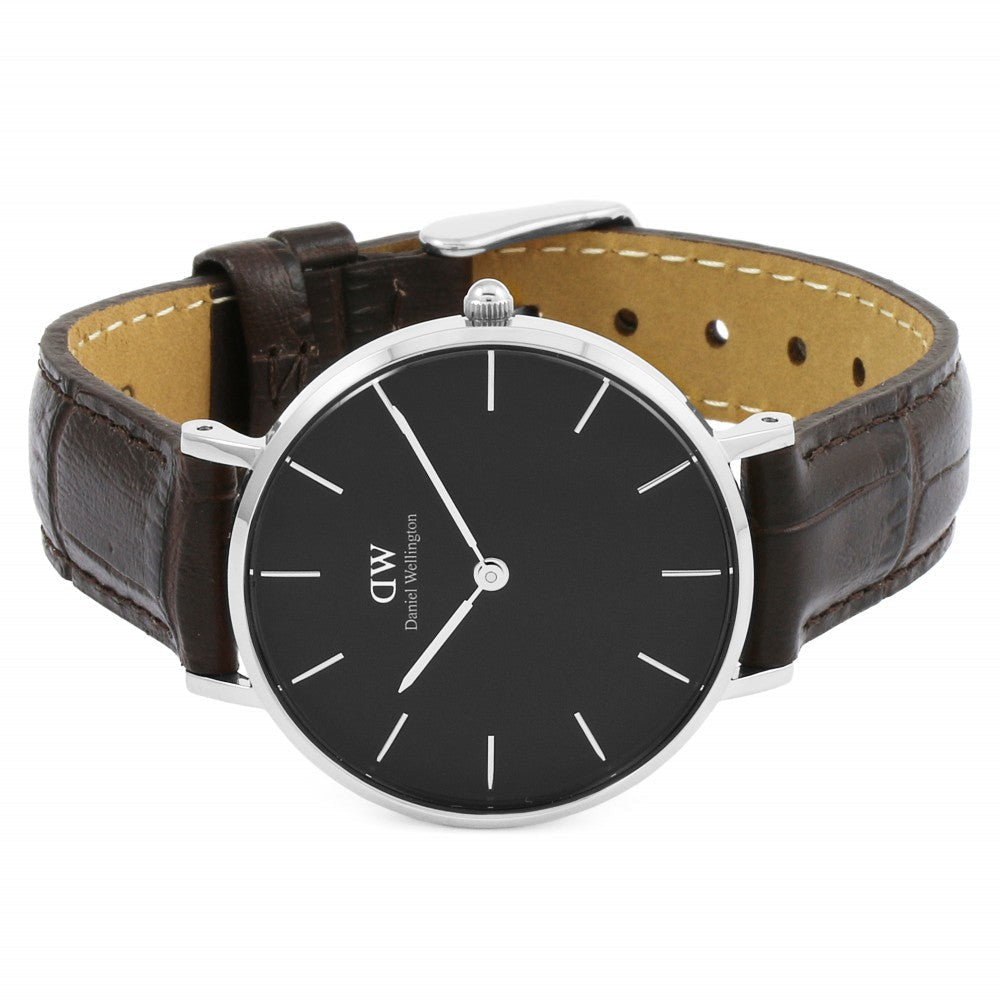  Shop Authentic Daniel Wellington Classic Petite York Black Dial Brown Leather Strap Watch For Women - DW00100182 - Luxxuri
