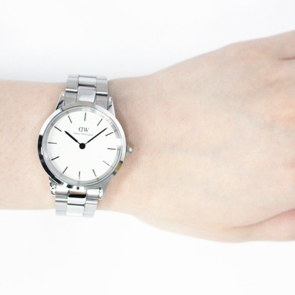  Shop Authentic Daniel Wellington Iconic Link White Dial Silver Steel Strap Watch For Women - DW00100205 - Luxxuri