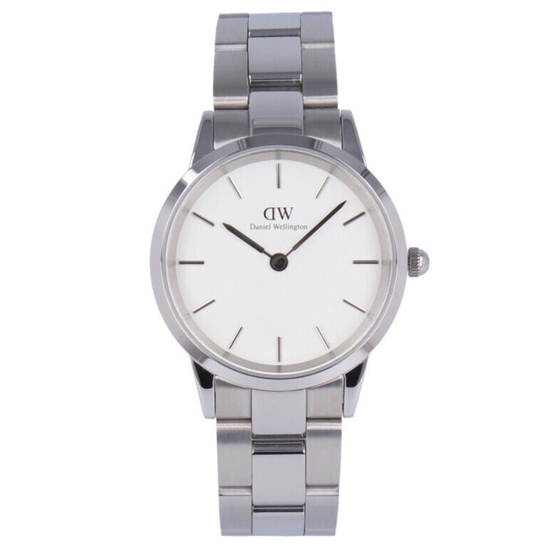 Shop Authentic Daniel Wellington Iconic Link White Dial Silver Steel Strap Watch For Women - DW00100205 - Luxxuri