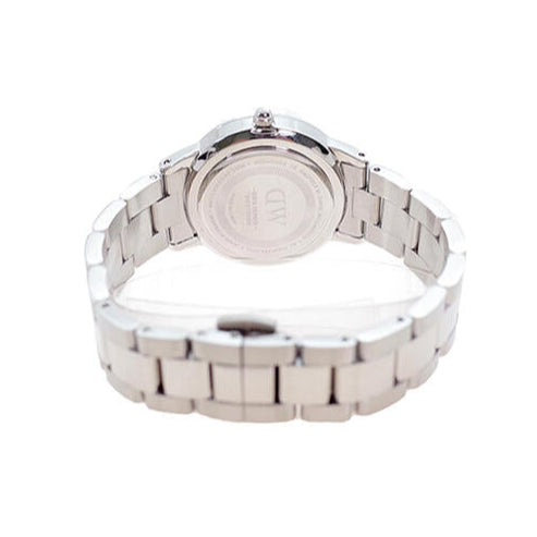  Shop Authentic Daniel Wellington Iconic Link Black Dial Silver Steel Strap Watch For Women - DW00100206 - Luxxuri