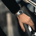  Shop Authentic Daniel Wellington Iconic Link Black Dial Silver Steel Strap Watch For Women - DW00100208 - Luxxuri