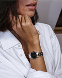  Shop Authentic Daniel Wellington Iconic Link Black Dial Silver Steel Strap Watch For Women - DW00100208 - Luxxuri