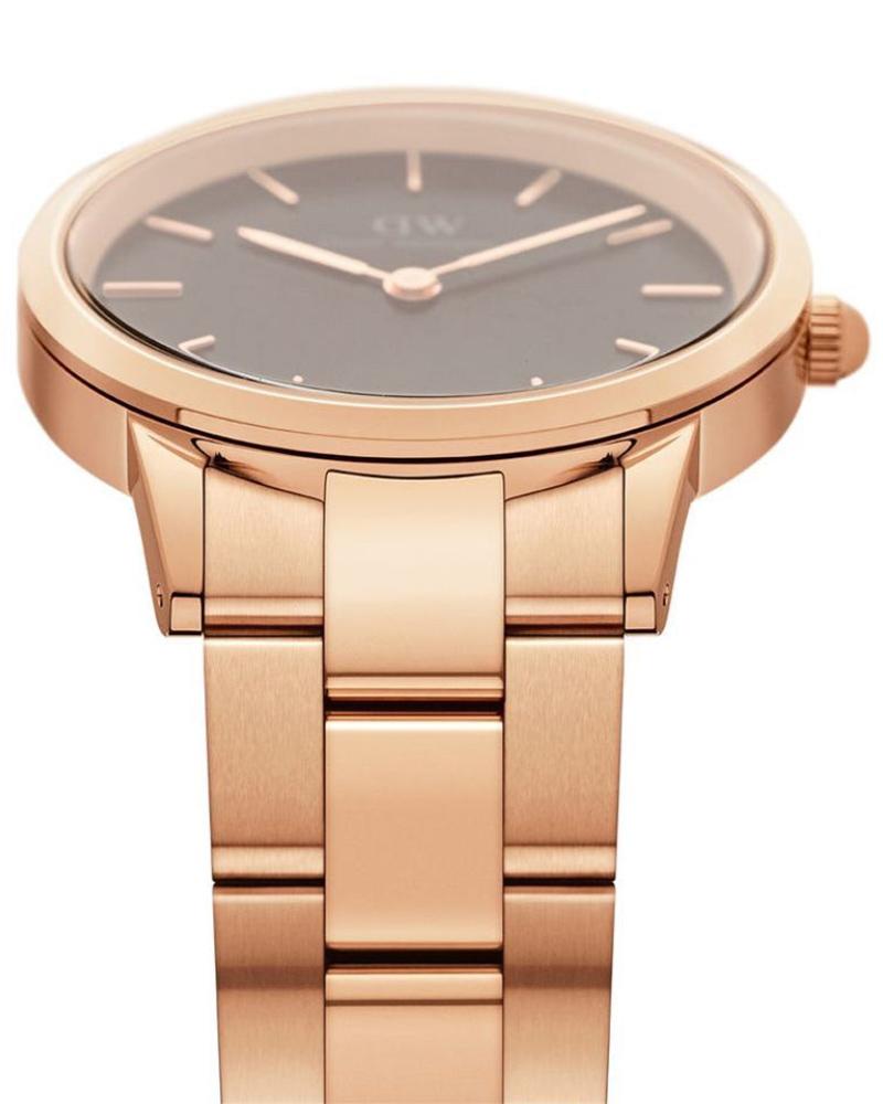  Shop Authentic Daniel Wellington Iconic Link Black Dial Rose Gold Steel Strap Watch for Women - DW00100210 - Luxxuri