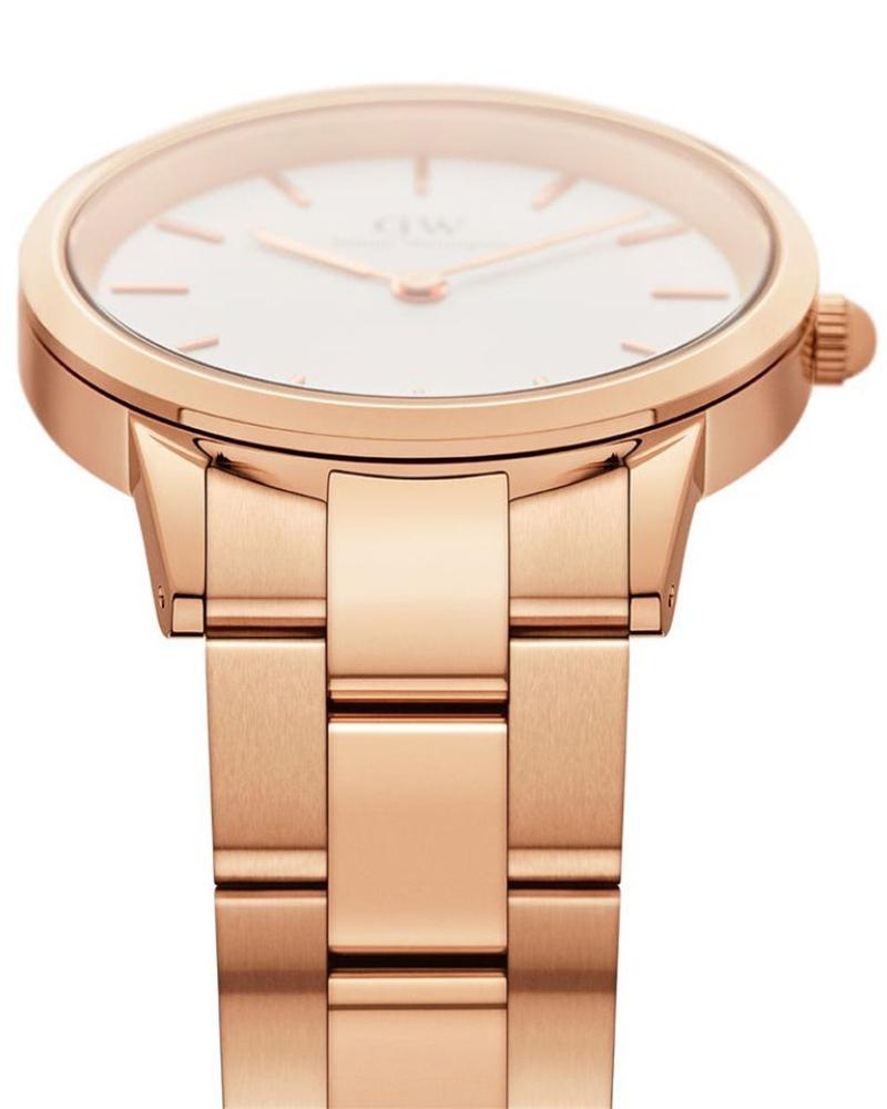  Shop Authentic Daniel Wellington Iconic Link White Dial Rose Gold Steel Strap Watch For Women - DW00100211 - Luxxuri