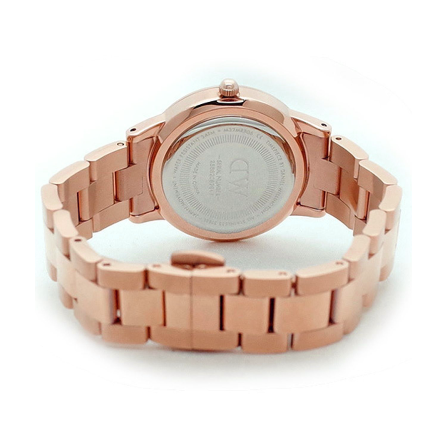 Shop Authentic Daniel Wellington Iconic Link Black Dial Rose Gold Steel Strap Watch for Women - DW00100212 - Luxxuri