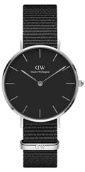  Shop Authentic Daniel Wellington Classic Petite Cornwall Black Dial Black NATO Strap Watch For Women - DW00100216 - Luxxuri