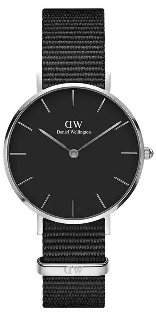  Shop Authentic Daniel Wellington Classic Petite Cornwall Black Dial Black NATO Strap Watch For Women - DW00100216 - Luxxuri