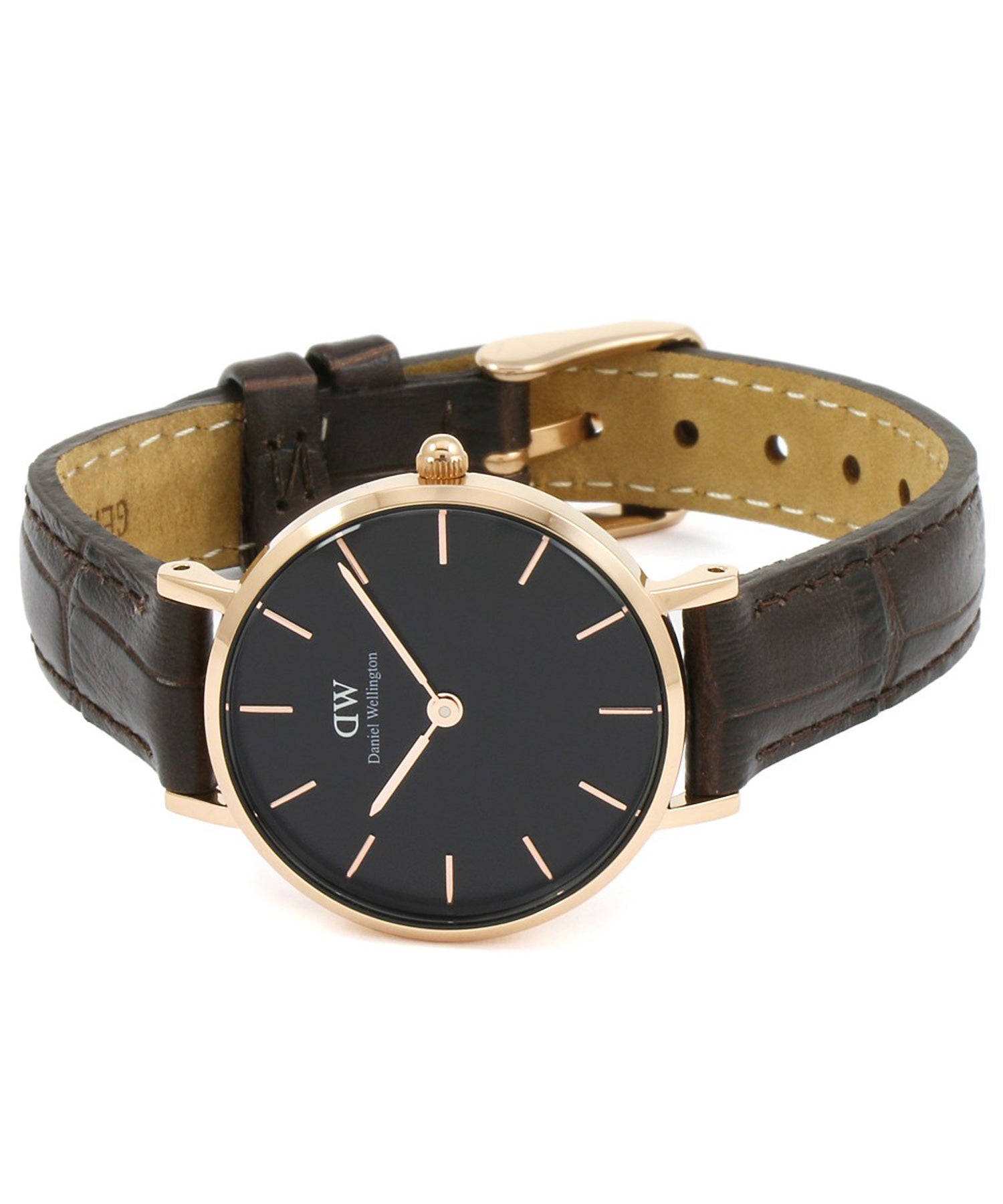  Shop Authentic Daniel Wellington Classic Petite York Black Dial Brown Leather Strap Watch For Women - DW00100226 - Luxxuri