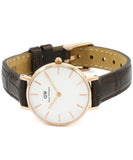  Shop Authentic Daniel Wellington Classic Petite York White Dial Brown Leather Strap Watch For Women - DW00100232 - Luxxuri