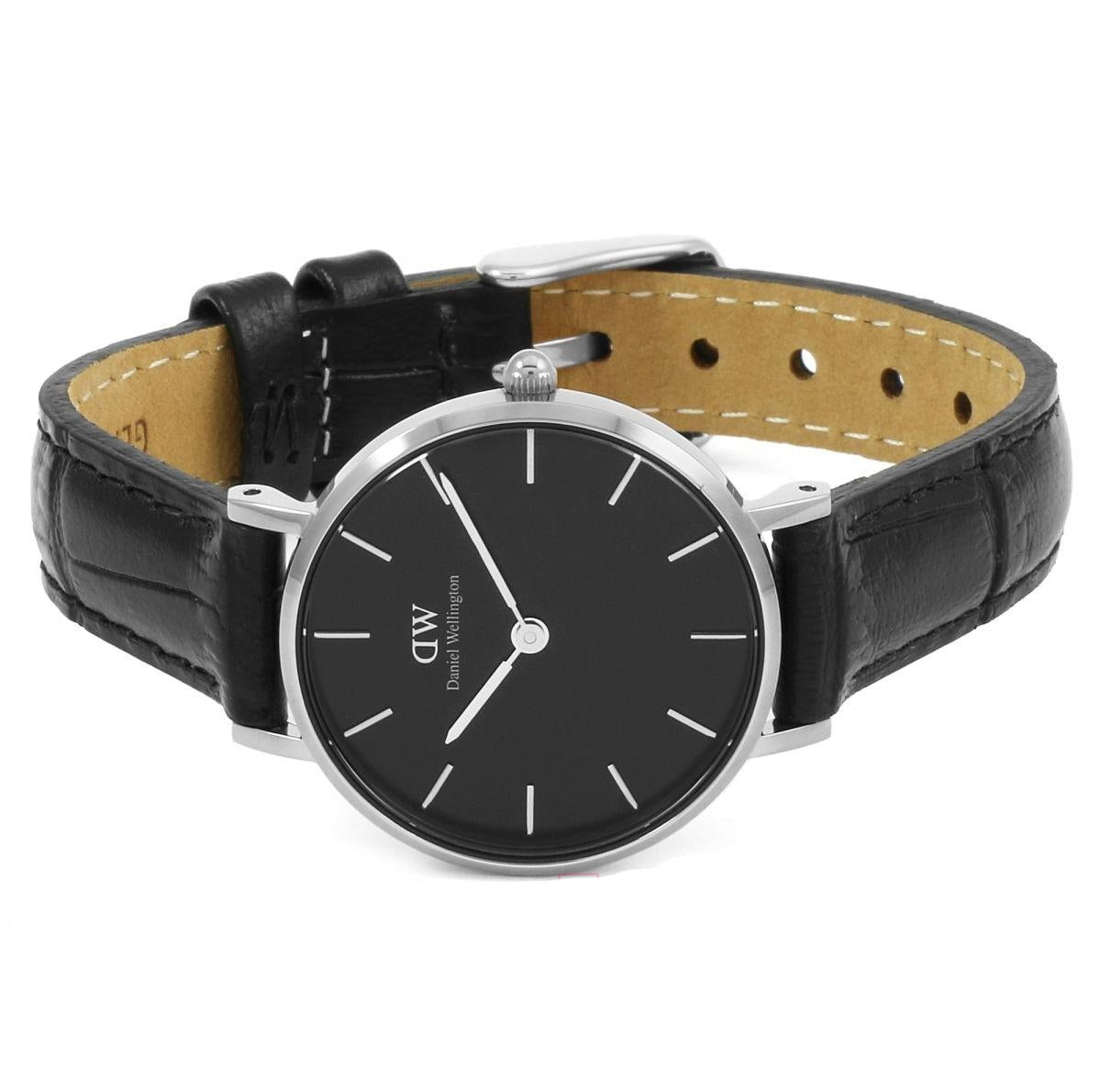  Shop Authentic Daniel Wellington Classic Petite Reading Black Dial Black Leather Strap Watch For Women - DW00100235 - Luxxuri