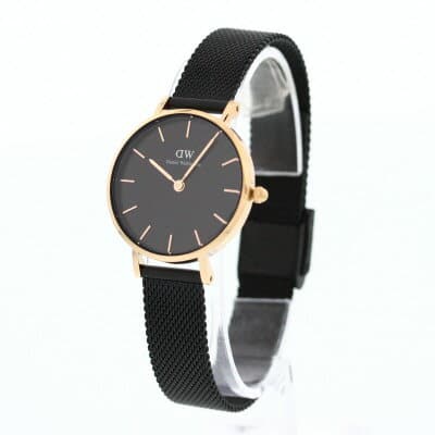  Shop Authentic Daniel Wellington Petite Ashfield Black Dial Black Mesh Strap Watch For Women - DW00100245 - Luxxuri