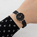  Shop Authentic Daniel Wellington Petite Ashfield Black Dial Black Mesh Strap Watch For Women - DW00100245 - Luxxuri