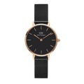  Shop Authentic Daniel Wellington Petite Ashfield Black Dial Black Mesh Strap Watch For Women - DW00100245 - Luxxuri