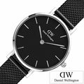  Shop Authentic Daniel Wellington Petite Ashfield Black Dial Black Mesh Strap Watch For Women - DW00100246 - Luxxuri