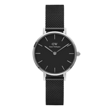  Shop Authentic Daniel Wellington Petite Ashfield Black Dial Black Mesh Strap Watch For Women - DW00100246 - Luxxuri