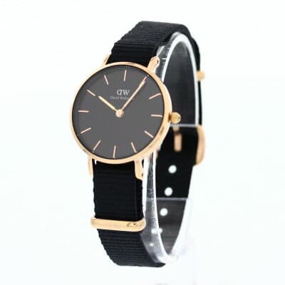  Shop Authentic Daniel Wellington Petite Cornwall Black Dial Black Nylon Strap Watch for Women - DW00100247 - Luxxuri