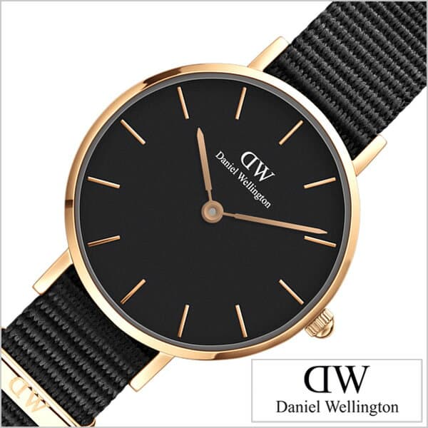  Shop Authentic Daniel Wellington Petite Cornwall Black Dial Black Nylon Strap Watch for Women - DW00100247 - Luxxuri