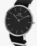  Shop Authentic Daniel Wellington Petite Cornwall Black Dial Black Nylon Strap Watch For Women - DW00100248 - Luxxuri
