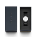  Shop Authentic Daniel Wellington Classic Cornwall White Dial Black Nylon Strap Watch For Men - DW00100258 - Luxxuri
