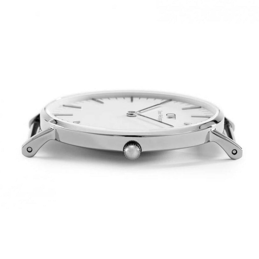  Shop Authentic Daniel Wellington Classic Cornwall White Dial Black Nylon Strap Watch For Men - DW00100260 - Luxxuri