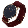  Shop Authentic Daniel Wellington Classic Roselyn Black Dial Maroon Nylon Strap Watch For Women - DW00100269 - Luxxuri