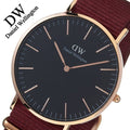  Shop Authentic Daniel Wellington Classic Roselyn Black Dial Maroon Nylon Strap Watch For Women - DW00100269 - Luxxuri