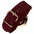  Shop Authentic Daniel Wellington Classic Roselyn Black Dial Maroon Nylon Strap Watch For Women - DW00100269 - Luxxuri