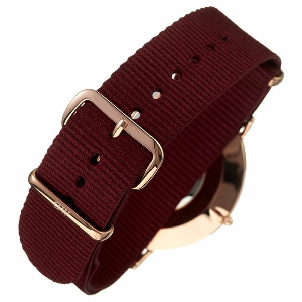  Shop Authentic Daniel Wellington Classic Roselyn Black Dial Maroon Nylon Strap Watch For Women - DW00100269 - Luxxuri