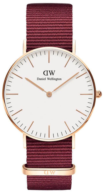  Shop Authentic Daniel Wellington Classic Roselyn White Dial Red NATO Strap Watch For Women - DW00100271 - Luxxuri