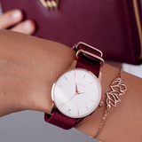  Shop Authentic Daniel Wellington Classic Roselyn White Dial Red NATO Strap Watch For Women - DW00100271 - Luxxuri