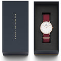  Shop Authentic Daniel Wellington Classic Roselyn White Dial Red NATO Strap Watch For Women - DW00100271 - Luxxuri
